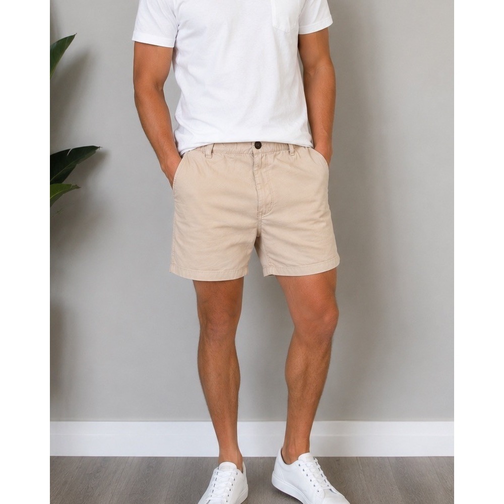 Chubbies Originals Men's Shorts Medium US Khaki Beige 7" Inseam Stretch